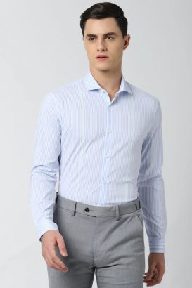 Blue Formal Shirt For Men - Peter England
