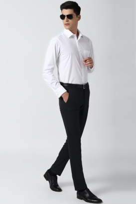 White Full-Sleeves Formal Shirt For Men - Peter England